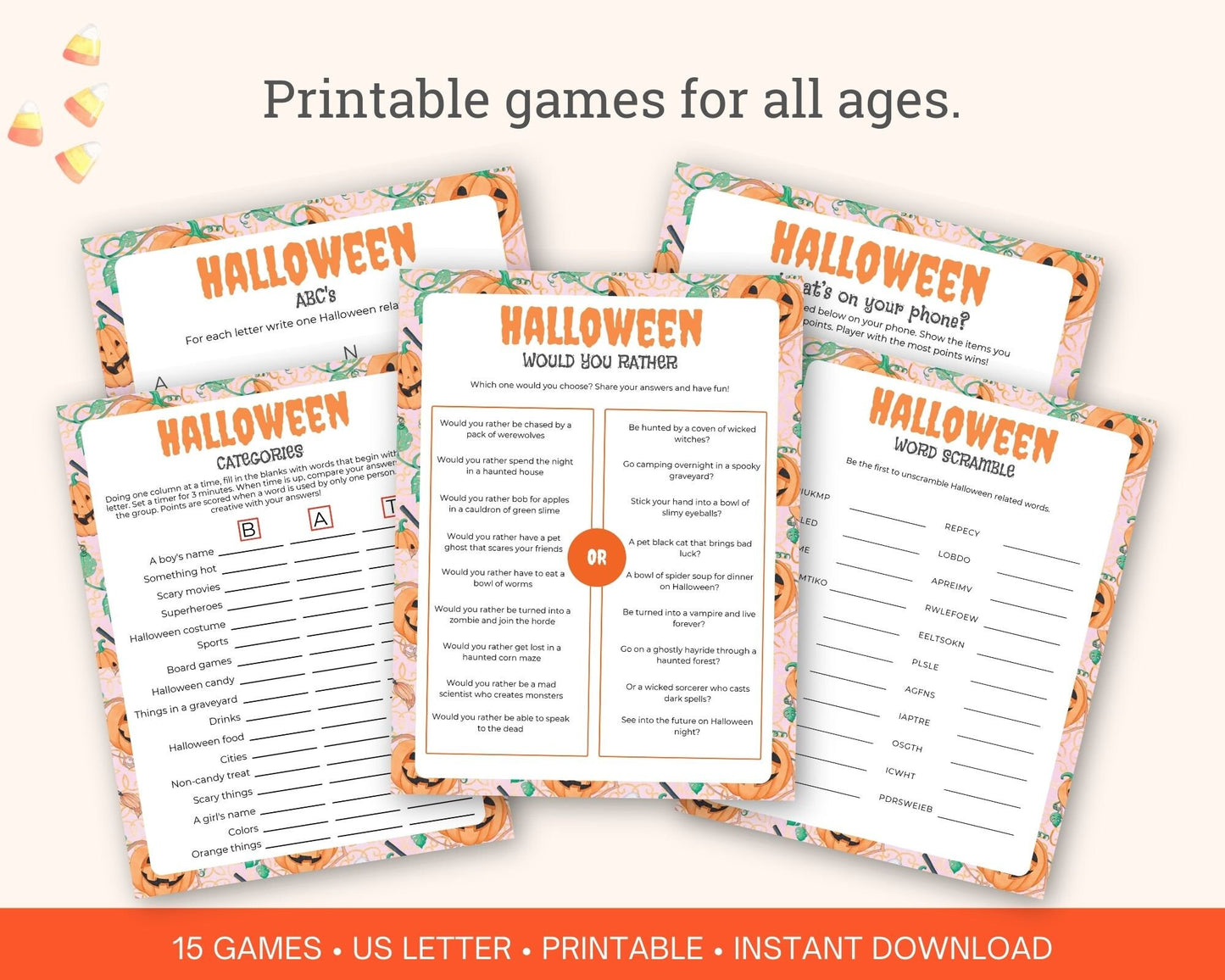 Halloween printable games for Kids