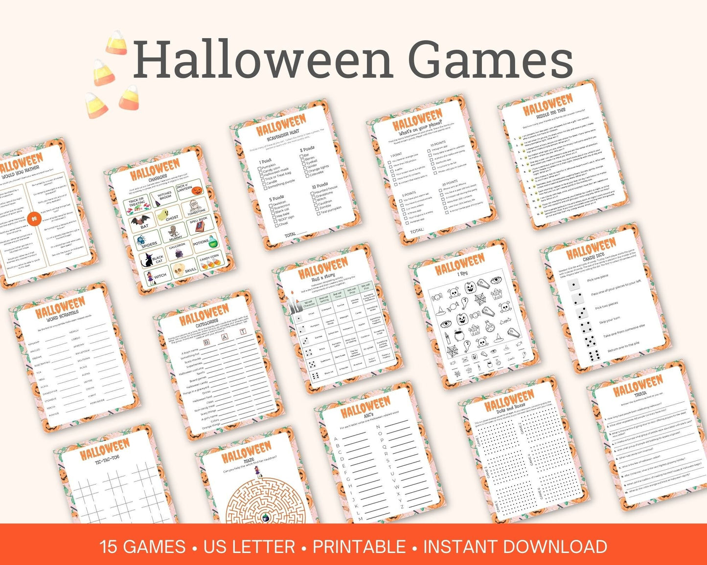 Halloween printable games for Kids