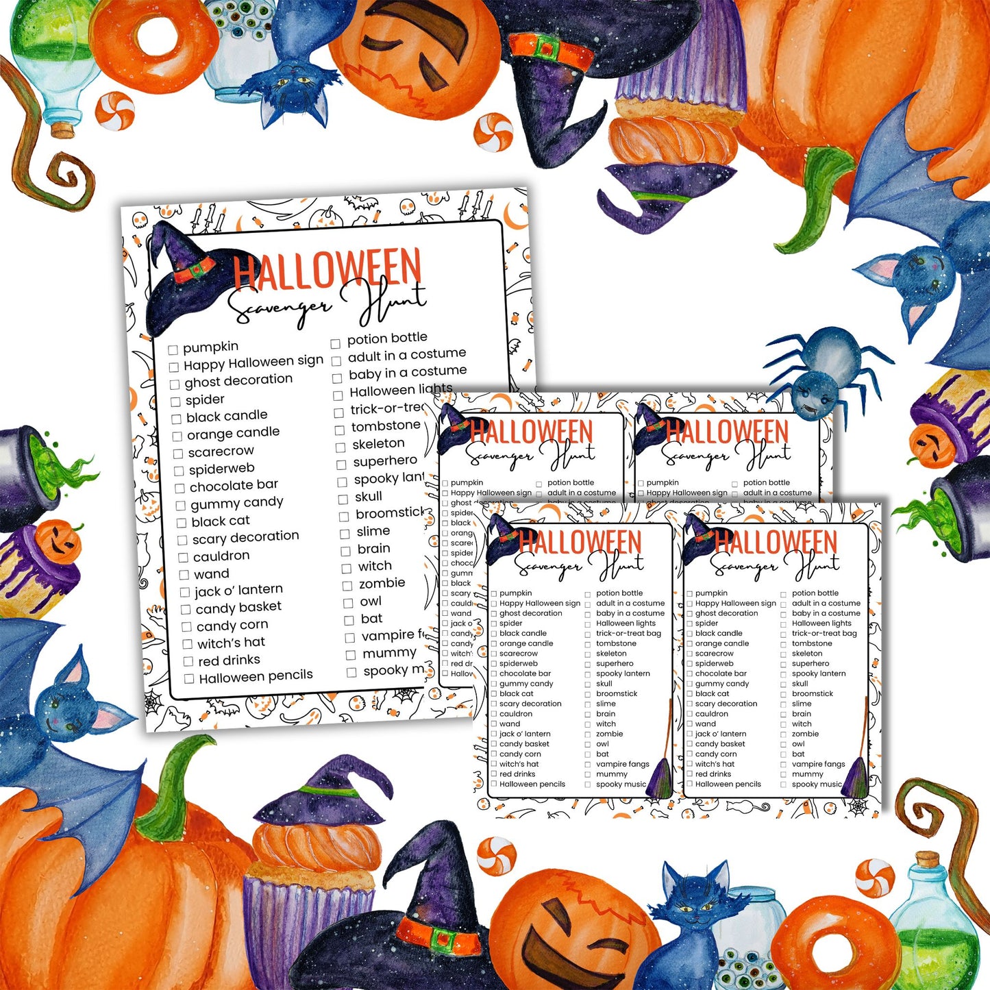 Halloween Scavenver Hunt printable game