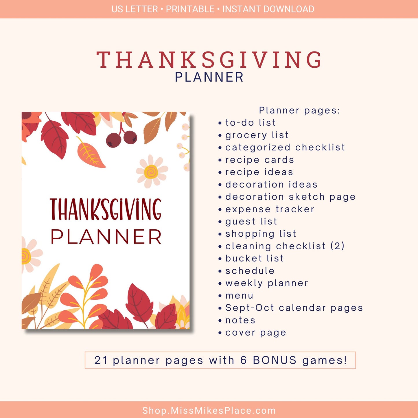 Thanksgiving Planner Bundle