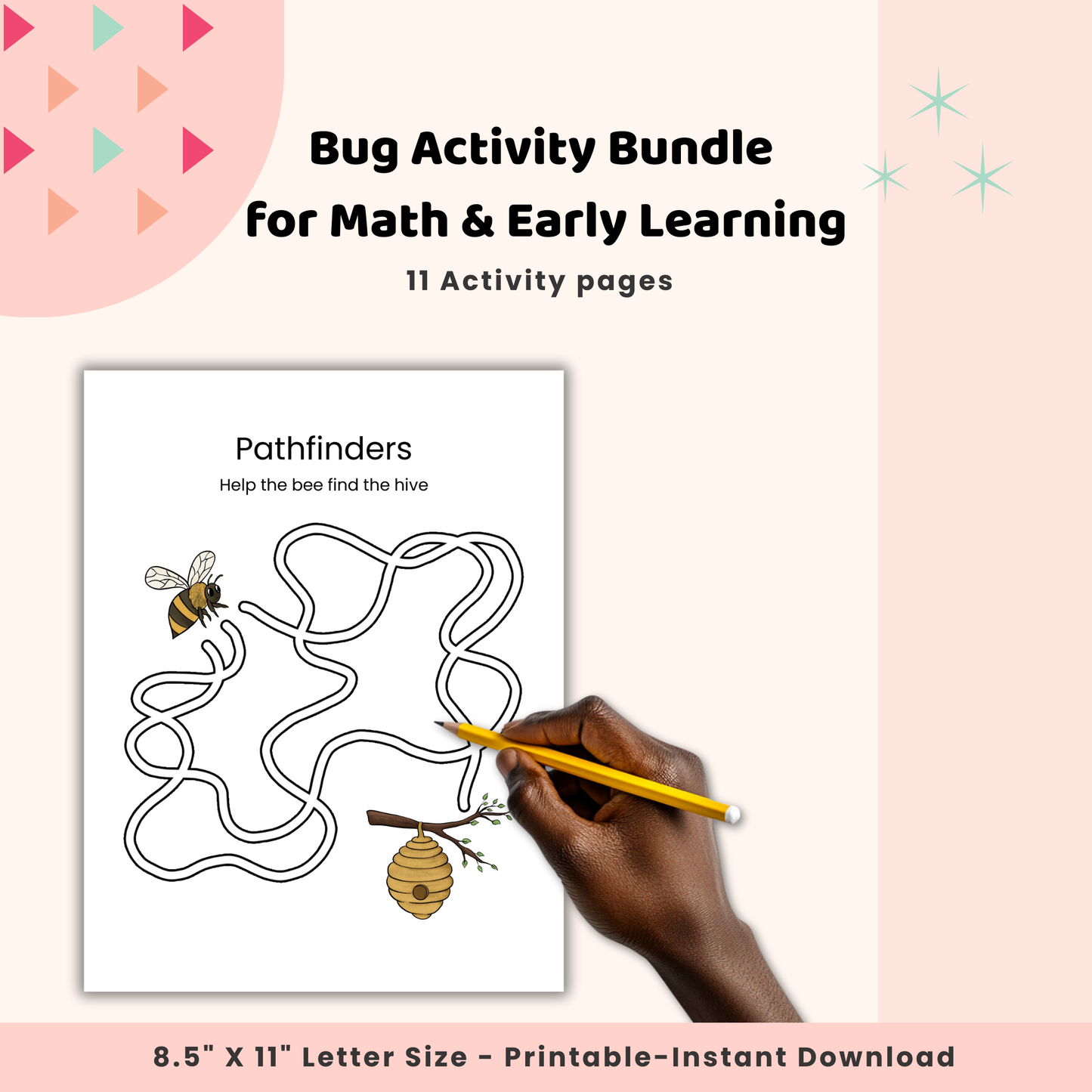 Bug Activity Bundle for Math and Early Learning printable pack