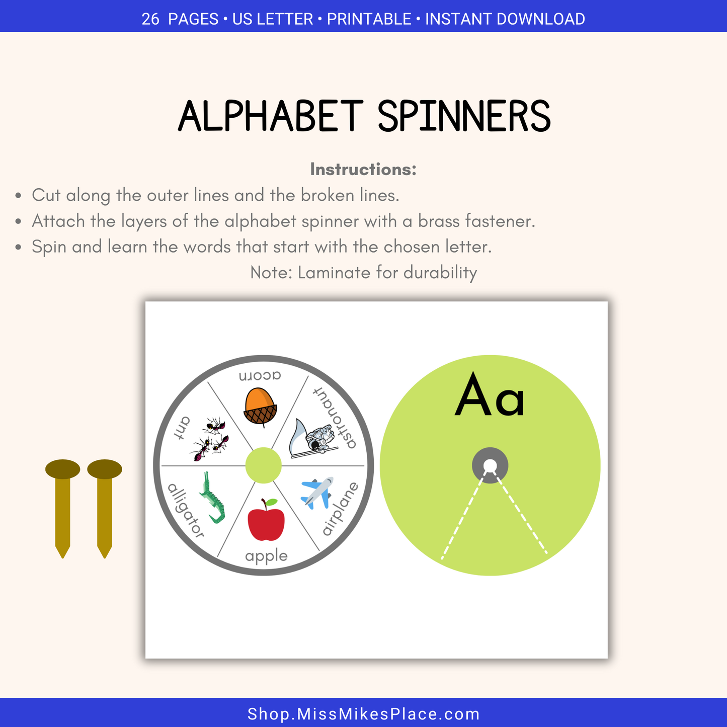 Alphabet Spinner Set