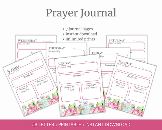 Printable Daily Prayer Journal