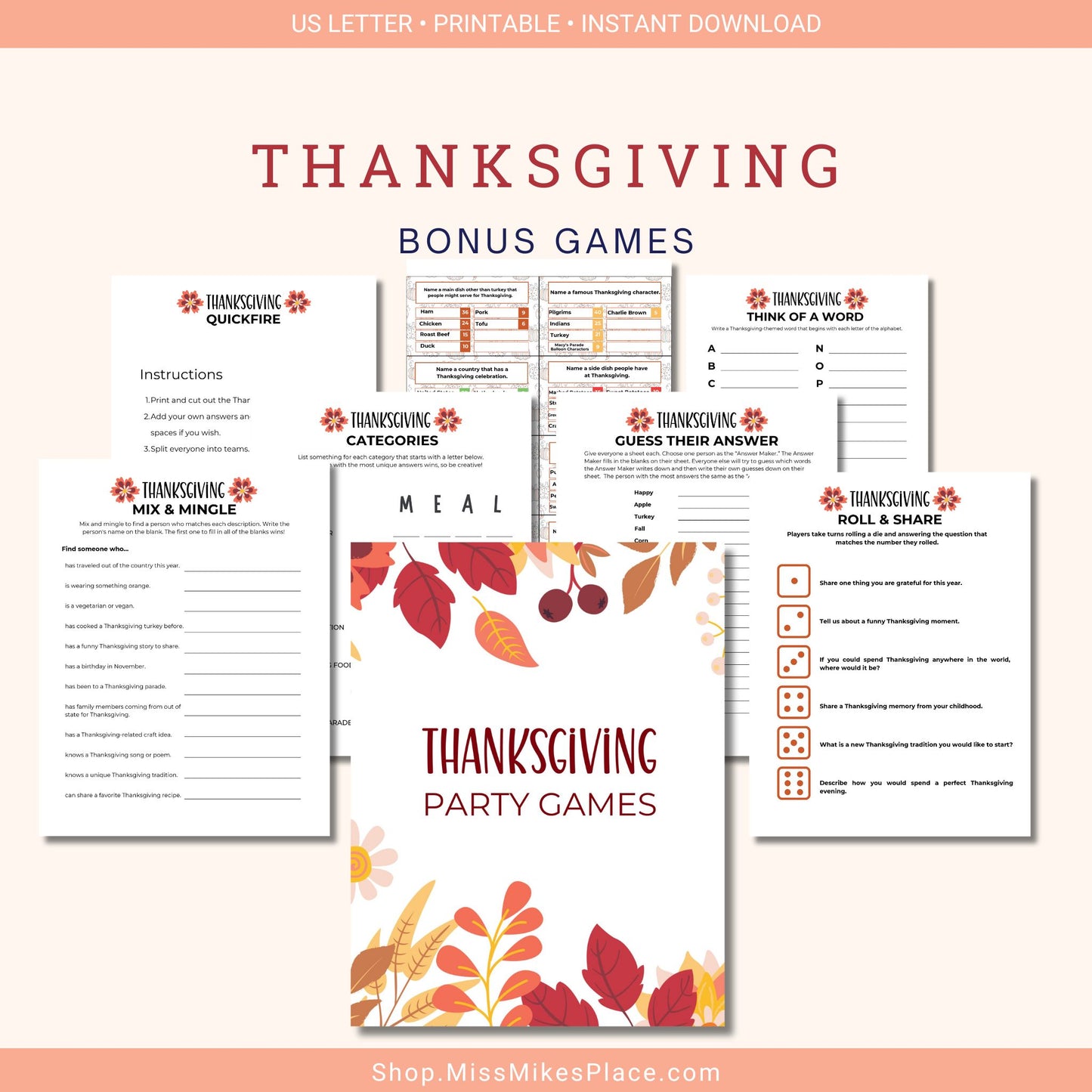 Thanksgiving Planner Bundle