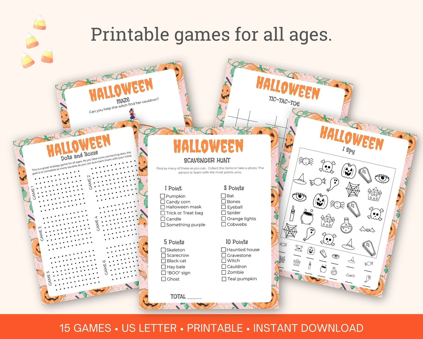 Halloween printable games for Kids