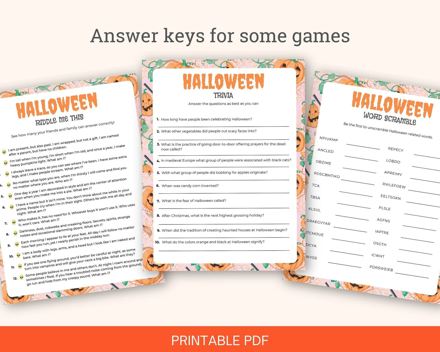 Halloween printable games for Kids
