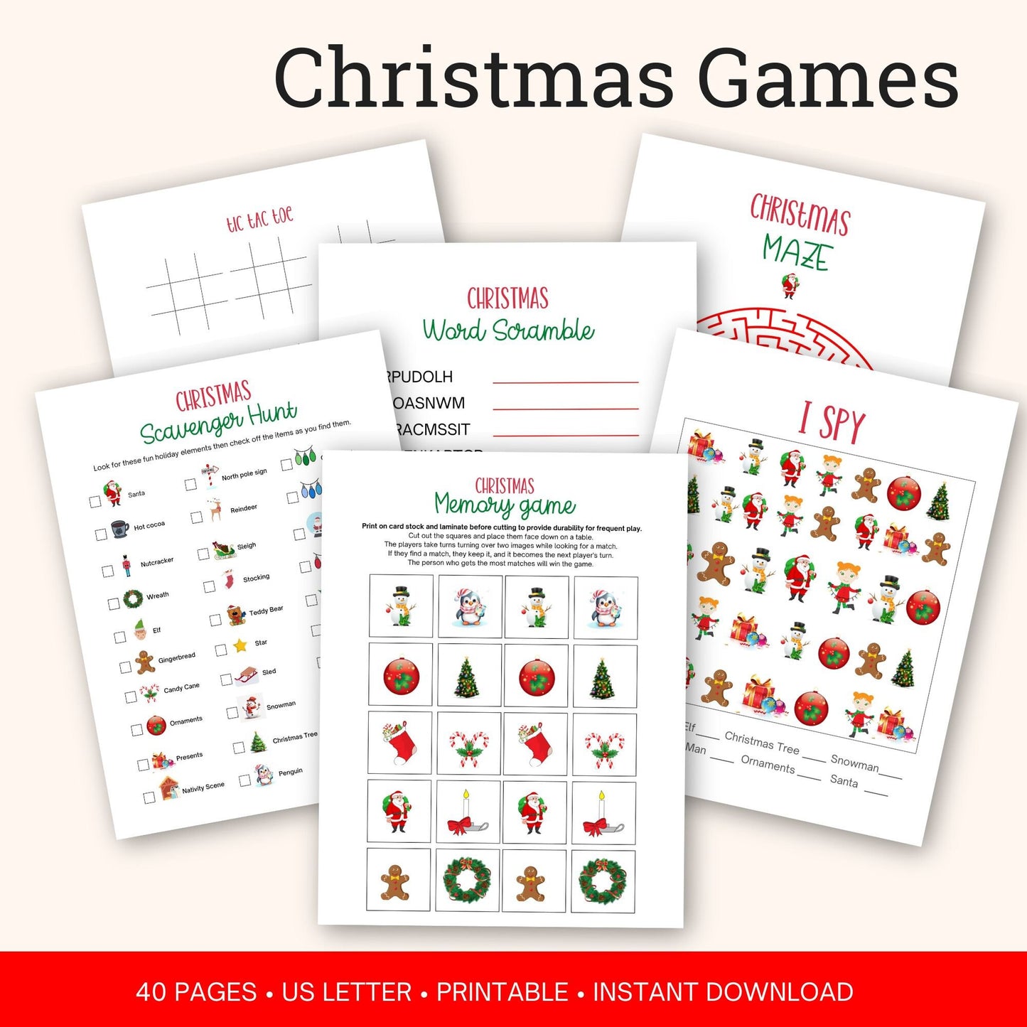 Christmas Activity Bundle for Kids