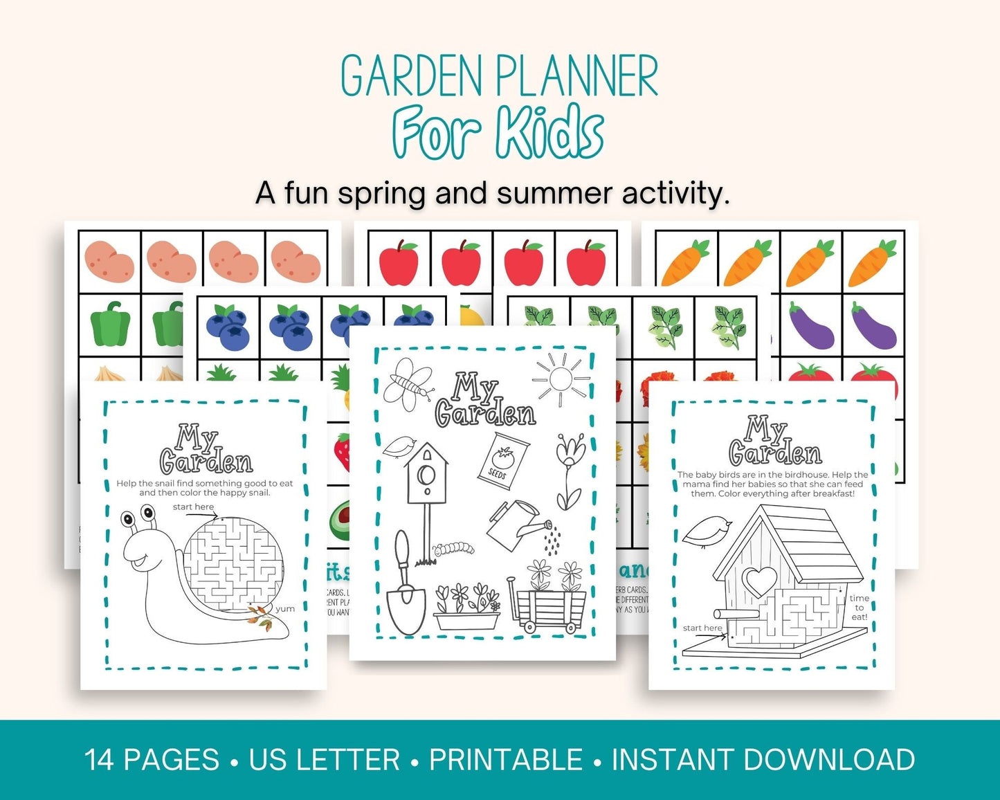 Gardening with kids printable Garden Planner