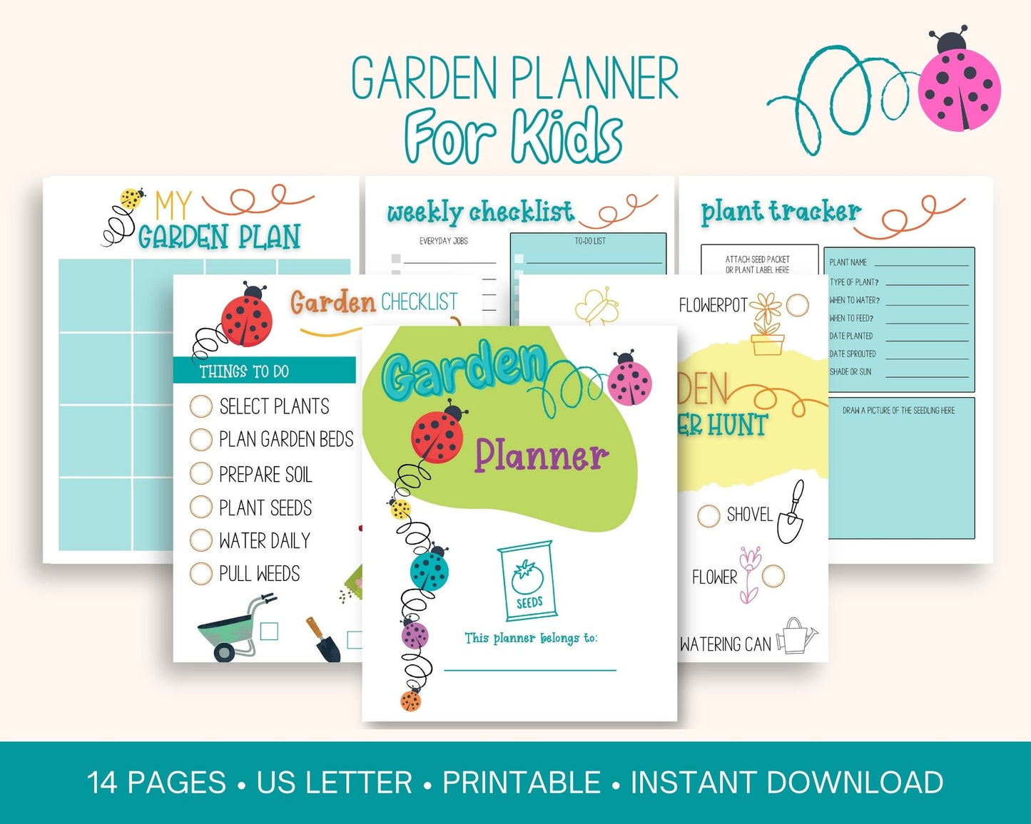 Gardening with kids printable Garden Planner