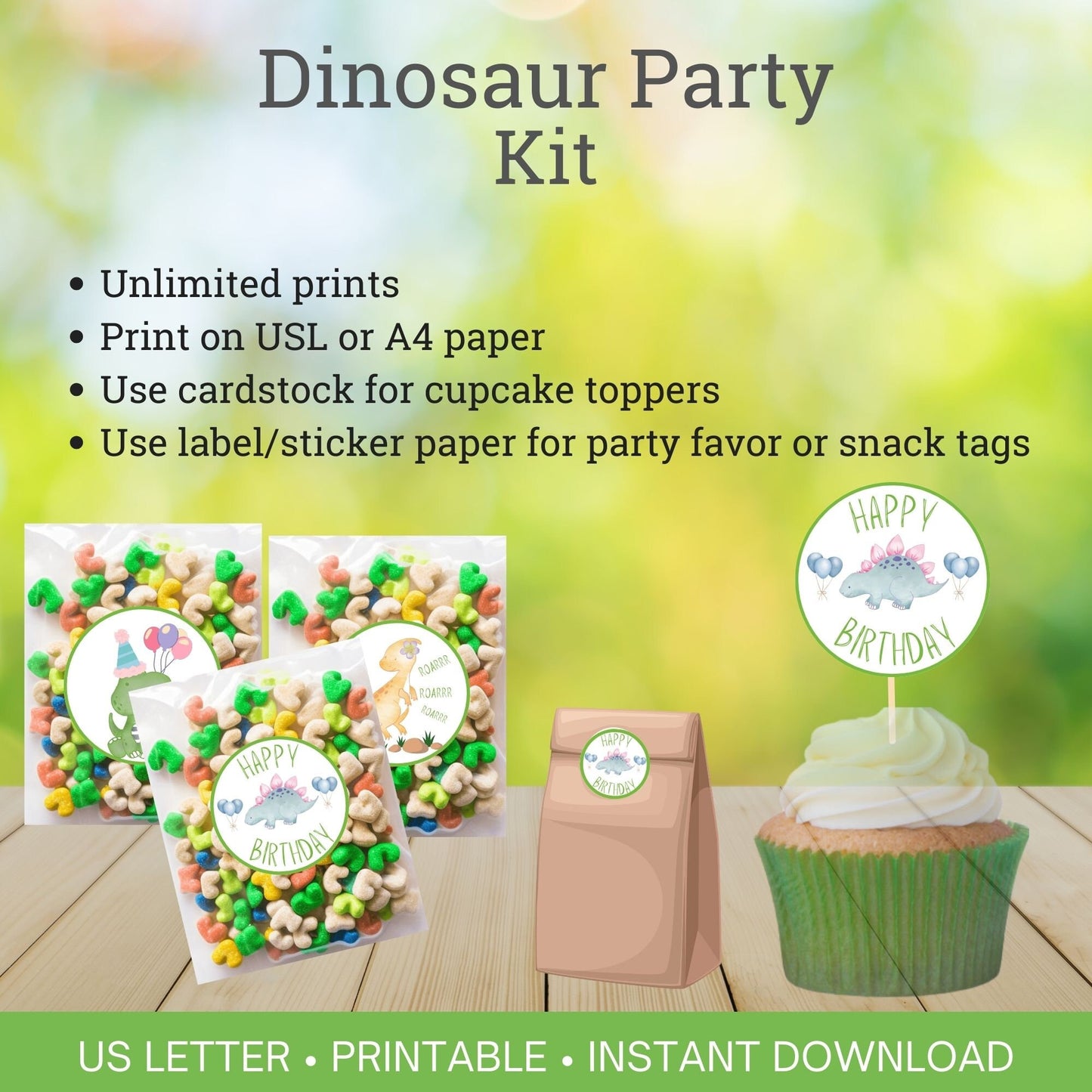 Dinosaur Birthday Party printable kit