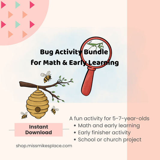 Bug Activity Bundle for Math and Early Learning printable pack